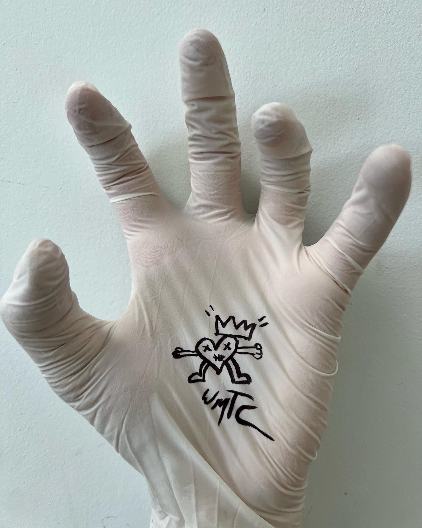 Heart On Latex Glove