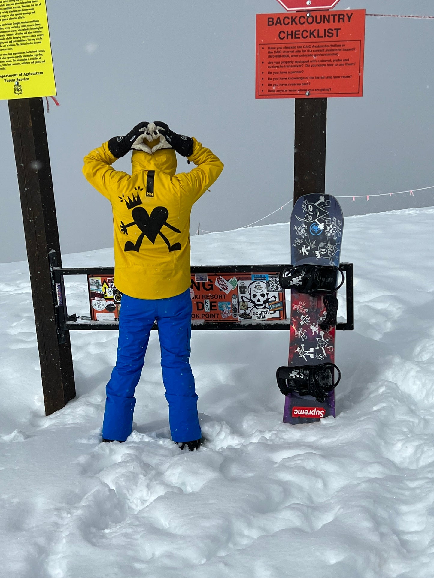 Heart on Helly Hansen Snowboarding jacket